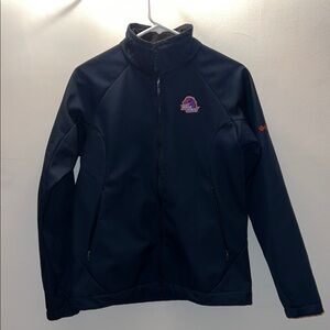 Columbia Navy Softshell Jacket with Orange Logo